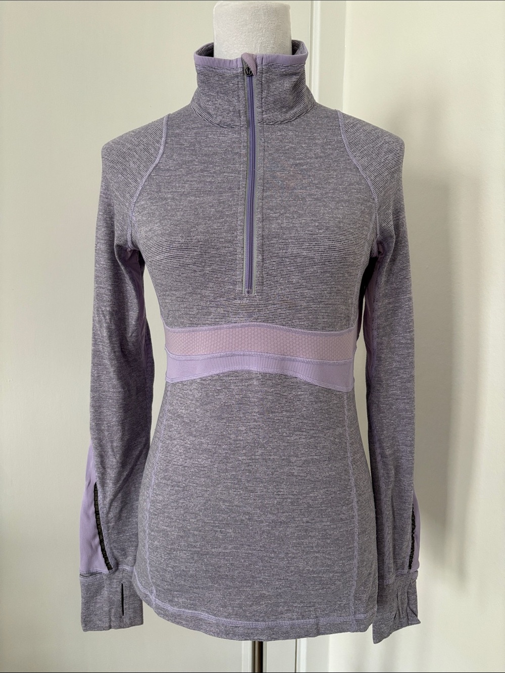 Lululemon Lavender Run Full Tilt Quarter Zip Long Sleeve Sweater Size 6